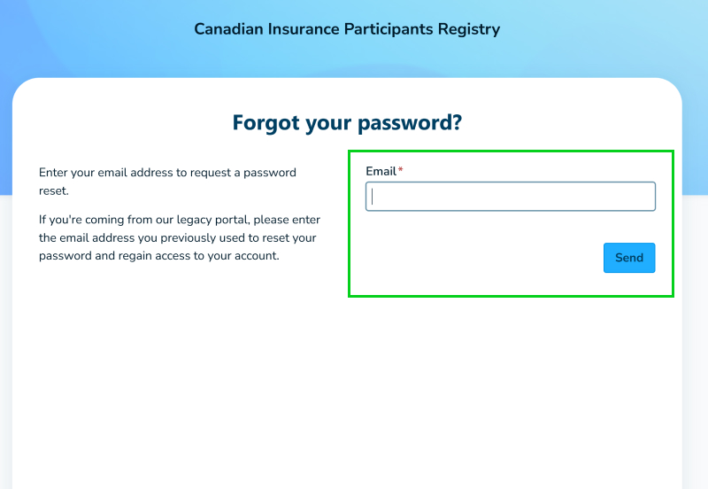 Claim account page form image