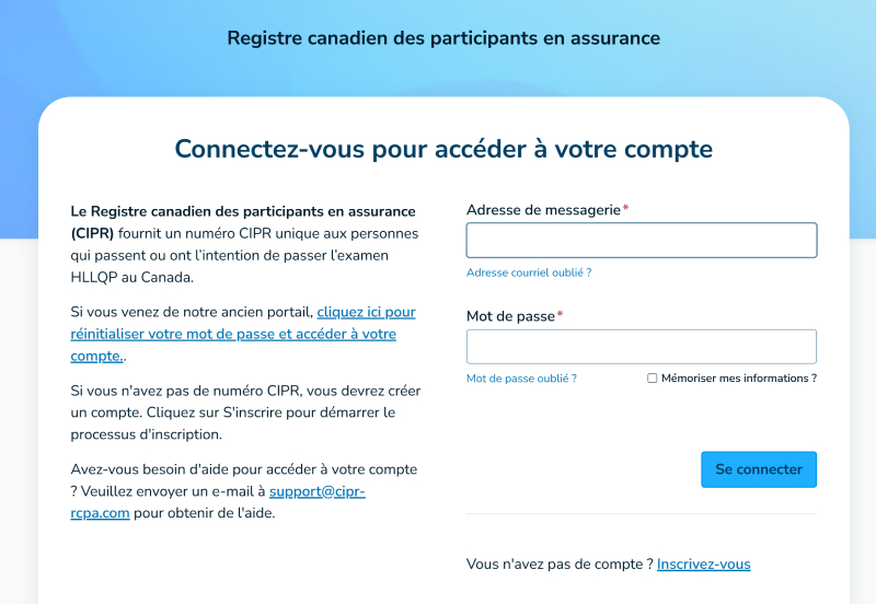Portal login page form image